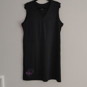 Shambhala By Denver Hayes/Marks Sleeveles Black Stretch Sportswear Dress 2XL